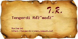 Tengerdi Rómeó névjegykártya